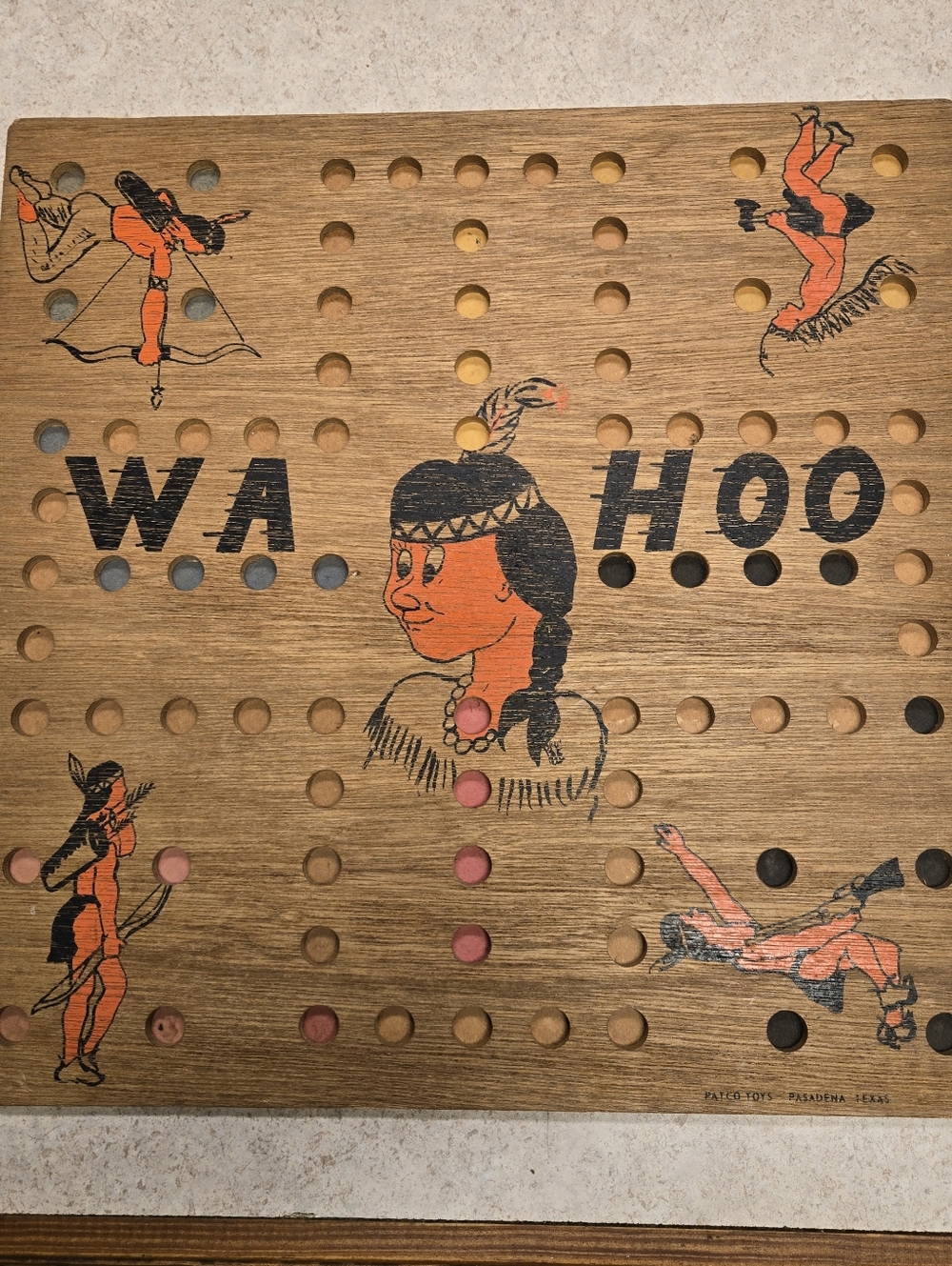 Vintage Wa-Hoo Game Board Patco Toys